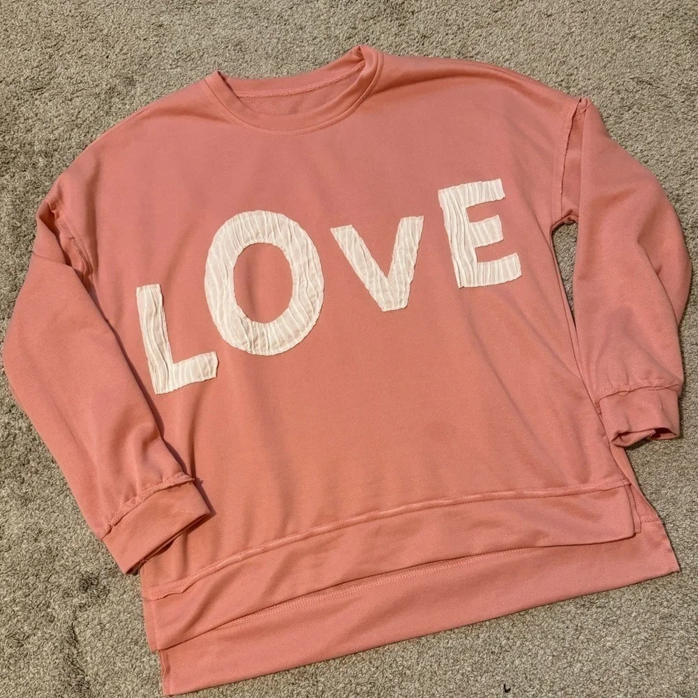 LOVE lightweight crewneck sweatshirt tunic